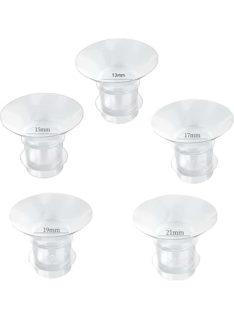 JOUDIYA 5PCS Flange Inserts 13/15/17/19/21mm for Medela, Spectra 24mm Shields/Flanges, Willow Cups, Compatible With S9/S10/S12 Wearable Breast Pump, Reduce Tunnel Down to Correct Size - Image 1
